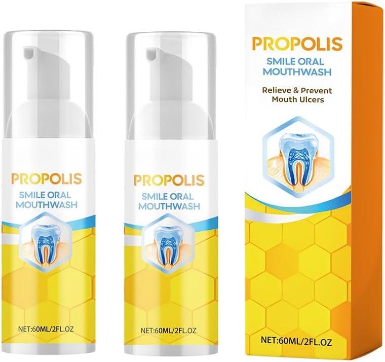 Propolis Oral Cleaning Mousse - Freshens Breath, Removes Surface Stains, Natural Daily Oral Care Mousse(2pcs)