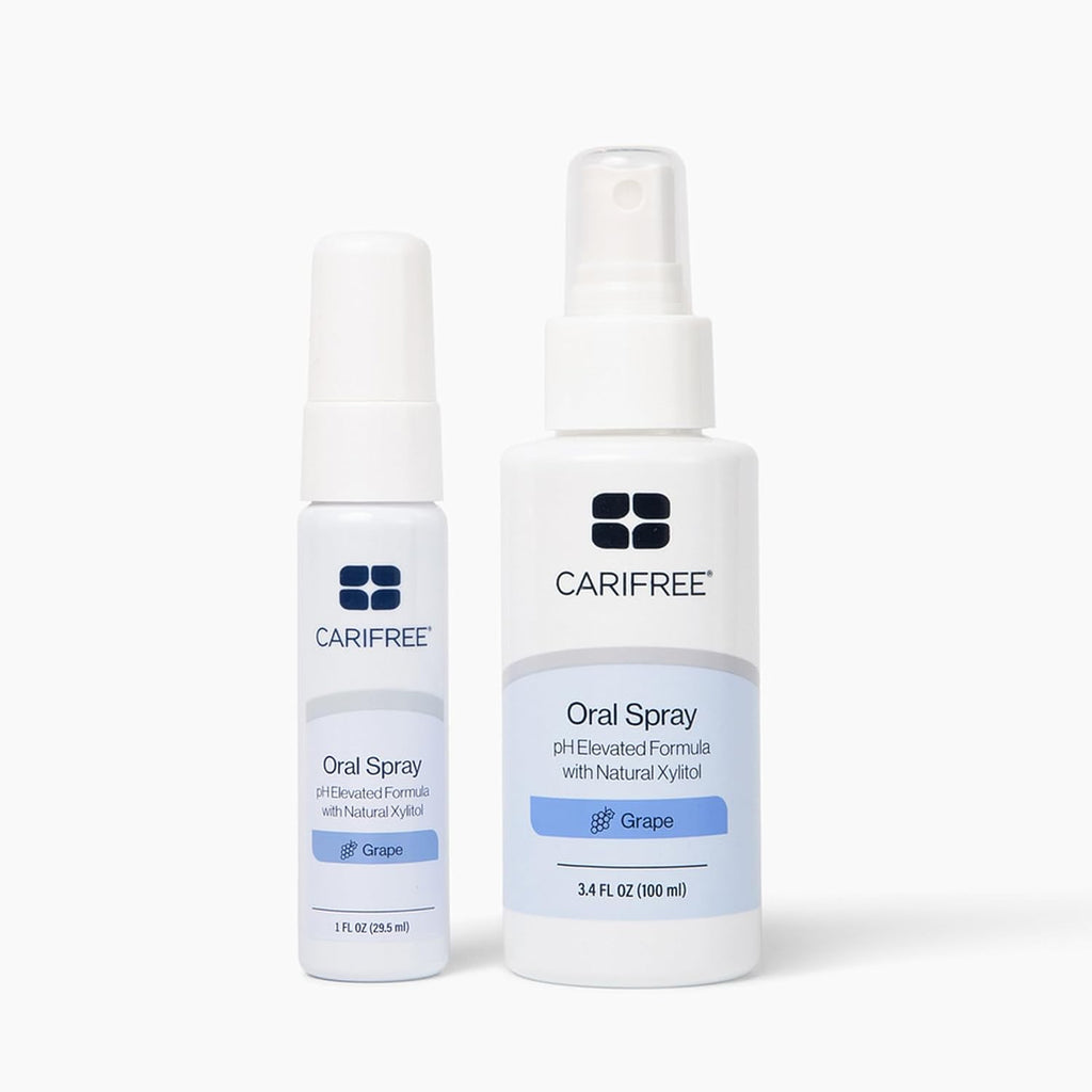 CariFree Dry Mouth Spray, Grape, 35% Xylitol, Alcohol-Free, 1 oz + 3.4 oz