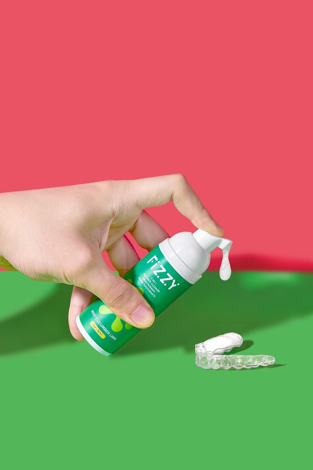 Fizzy 3-in-1 Foam Cleaner, Retainer, Aligner & Denture, Watermelon Jasmine