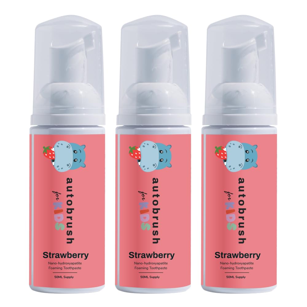 Autobrush Fluoride-Free Foaming Toothpaste for Adults, Mint Flavor, Whitening & Deep Cleaning, Travel Friendly, Anti-Cavity (Pack of 1)