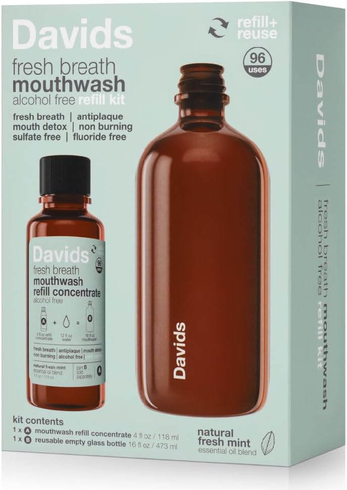 Davids Nano Hydroxyapatite Mouthwash Refill Alcohol-Free Fluoride-Free