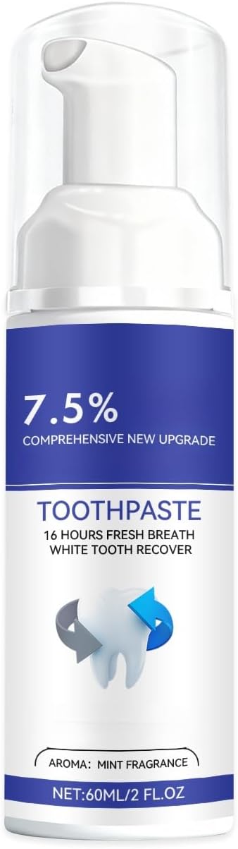 Gentle Press-Type Toothpaste Mousse for Long-Lasting Fresh Breath, Easy Squeeze Foam Cleanser, Family-Friendly Oral Care(1pcs)