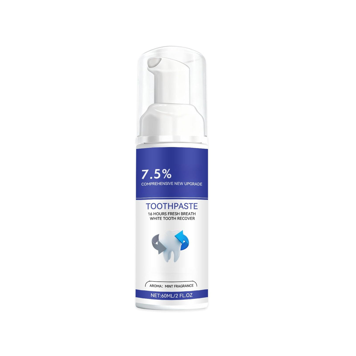 Gentle Press-Type Toothpaste Mousse for Long-Lasting Fresh Breath, Easy Squeeze Foam Cleanser, Family-Friendly Oral Care(1pcs)