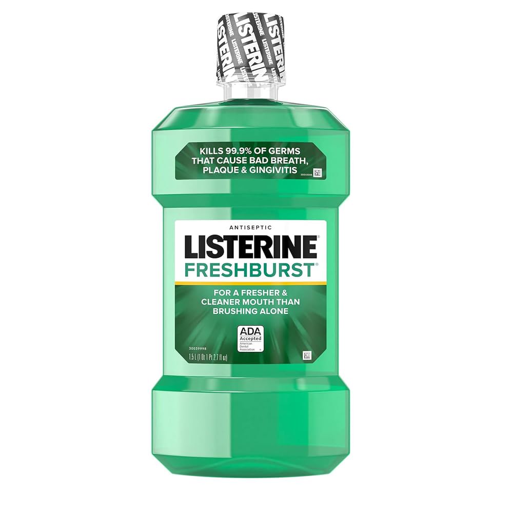Listerine Cool Mint Antiseptic Mouthwash for Bad Breath, Travel Size 3.2 oz - Pack of 12