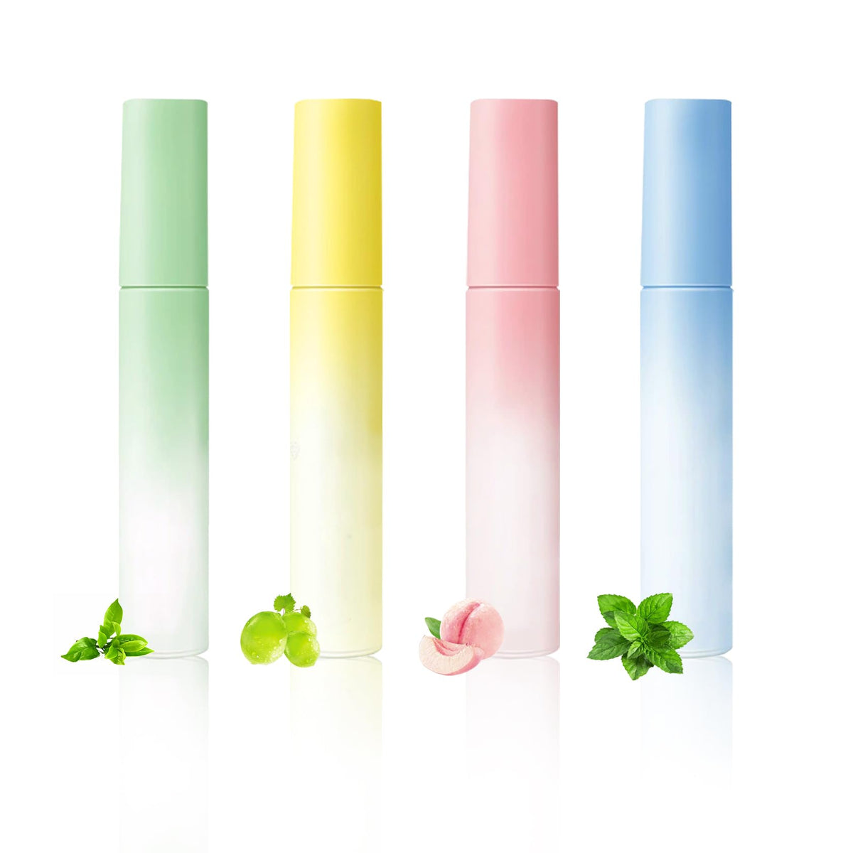 6PCS Fresh Breath Spray,Fruity Flavour Mouth Spray Freshener Spray Set for Mouth,Peaches,Oranges,Watermelon,Grapes,Lychee