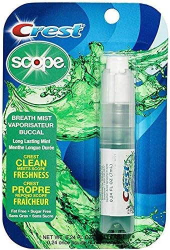 Crest Scope | One 1-Pack of Mint Breath Mist Sprays (1 Total Sprays) - 0.24 ounce (7mL) - Made in an FDA Audited USA Facility