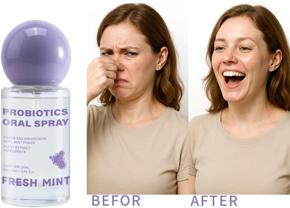 Probiotic Oral Spray for Long-Lasting Freshness, Oral Spray with Probiotics for Breath Care, Gentle, Convenient Travel-Sized Breath, 20ml/0.68oz