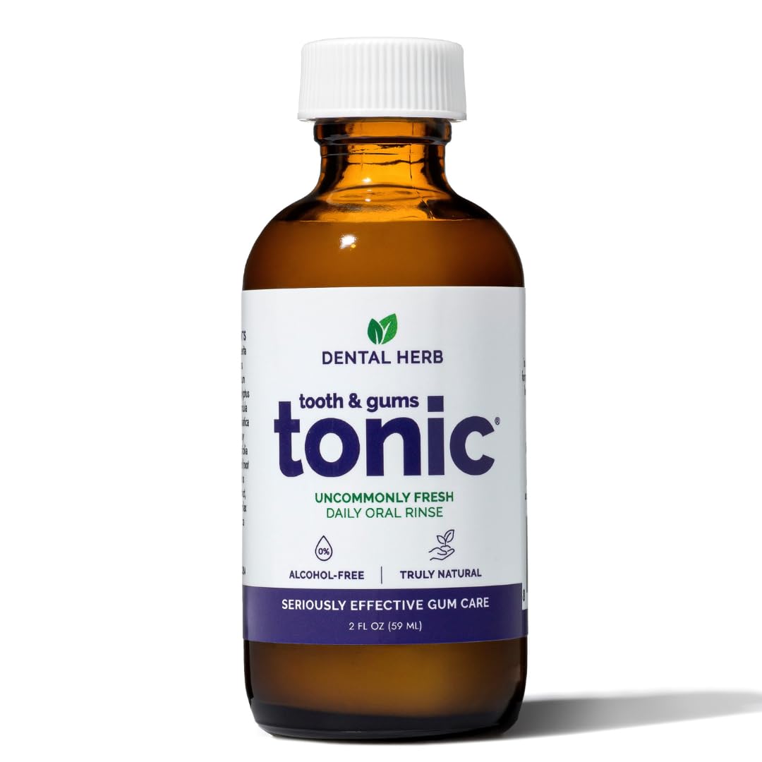 Tooth & Gums Tonic Herbal Mouthwash Oral Rinse 18fl oz, Dental Herb Company