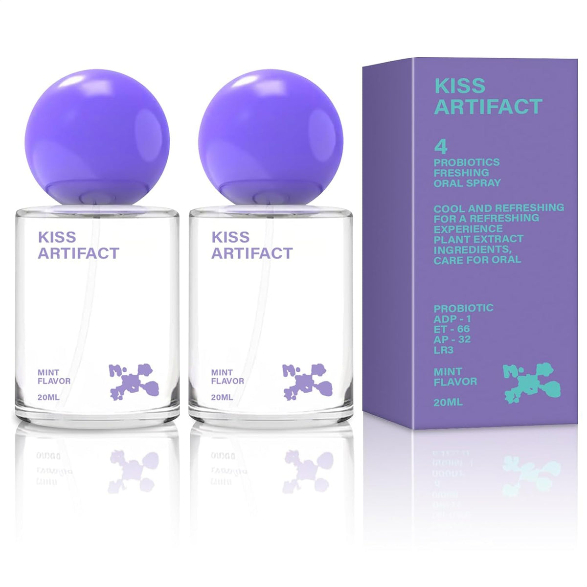 2 Pcs Probiotic Oral Spray for Long-Lasting Freshness, Alcohol-Free Oral Spray with Probiotics for Breath Care, Promotes Oral Health, Convenient Travel-Sized Breath - (20 ml / 0.68 oz)