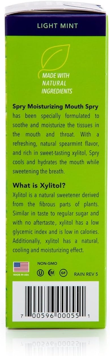 Spry Natural Xylitol All Day Dry Mouth Spray, 4.5 fl.oz (Pack of 1)