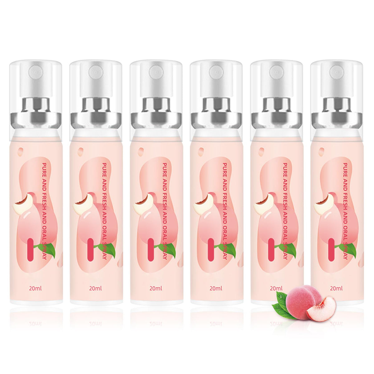 6PCS Oral Breath Spray, 3 Flavors Fruit Mouth Spray Breath Freshener Oral Care for Adults, Portable Long Lasting Refreshing Dry Mouth Spray for Bad Breath
