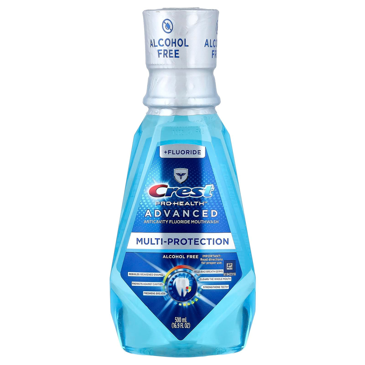 Crest Pro-Health Advanced Mouthwash, Alcohol Free, Extra Whitening, Energizing Mint Flavor, 946 mL (32 fl oz)