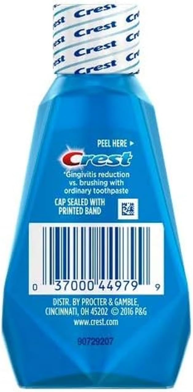 Crest Pro-Health Clean Mint Multi-Protection Mouthwash (Mouthrinse), Travel Size 1.2 oz (36 ml) - Pack of 12