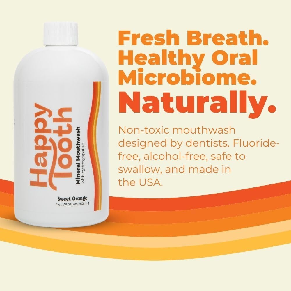 Hydroxyapatite Mouthwash, Remineralizing, Fresh Breath, Orange, 20 Fl Oz