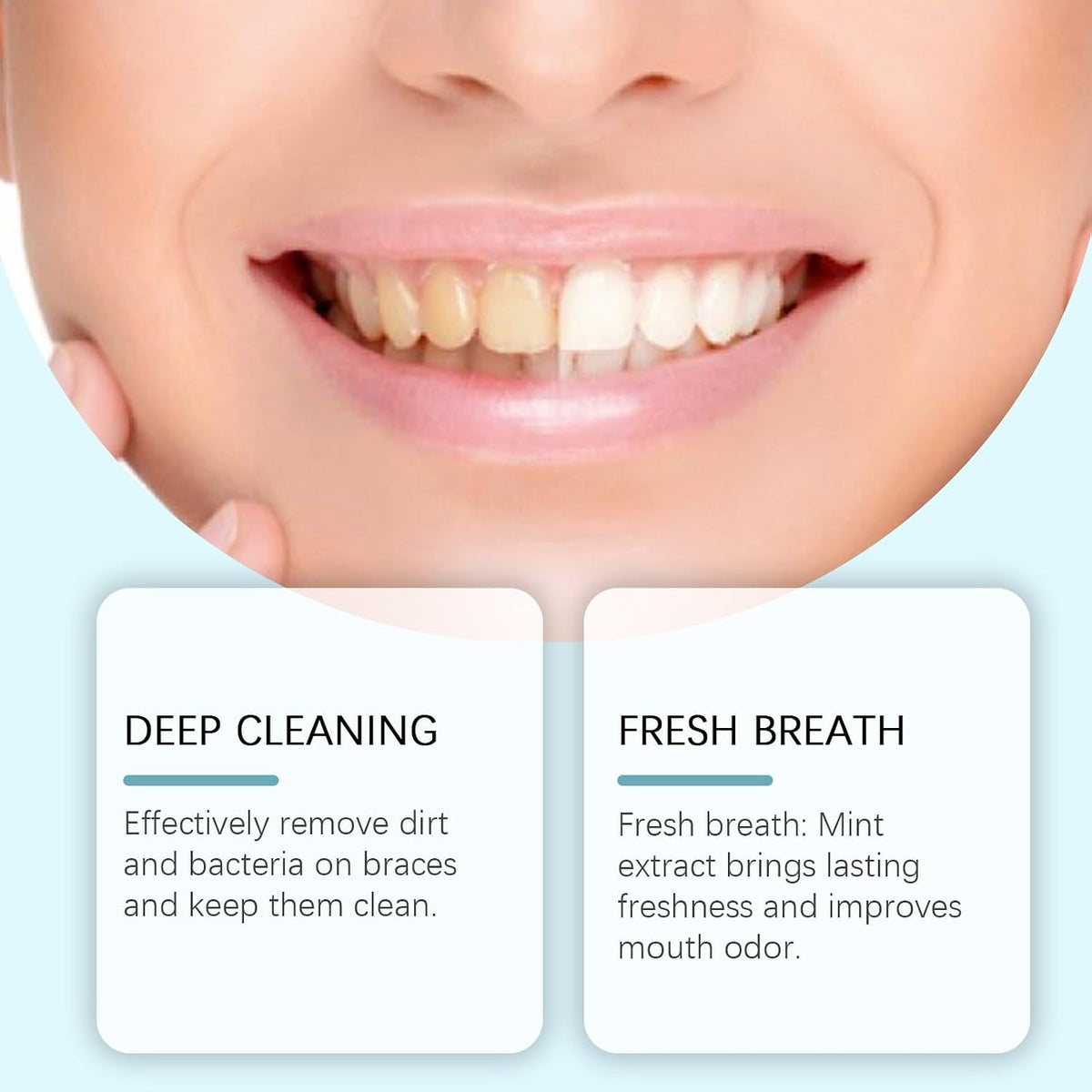 Refreshing Mint Oral Cleansing Mousse - Gentle Teeth & Mouth Freshener Infused with Glycerin for Daily Oral Care(1pcs)