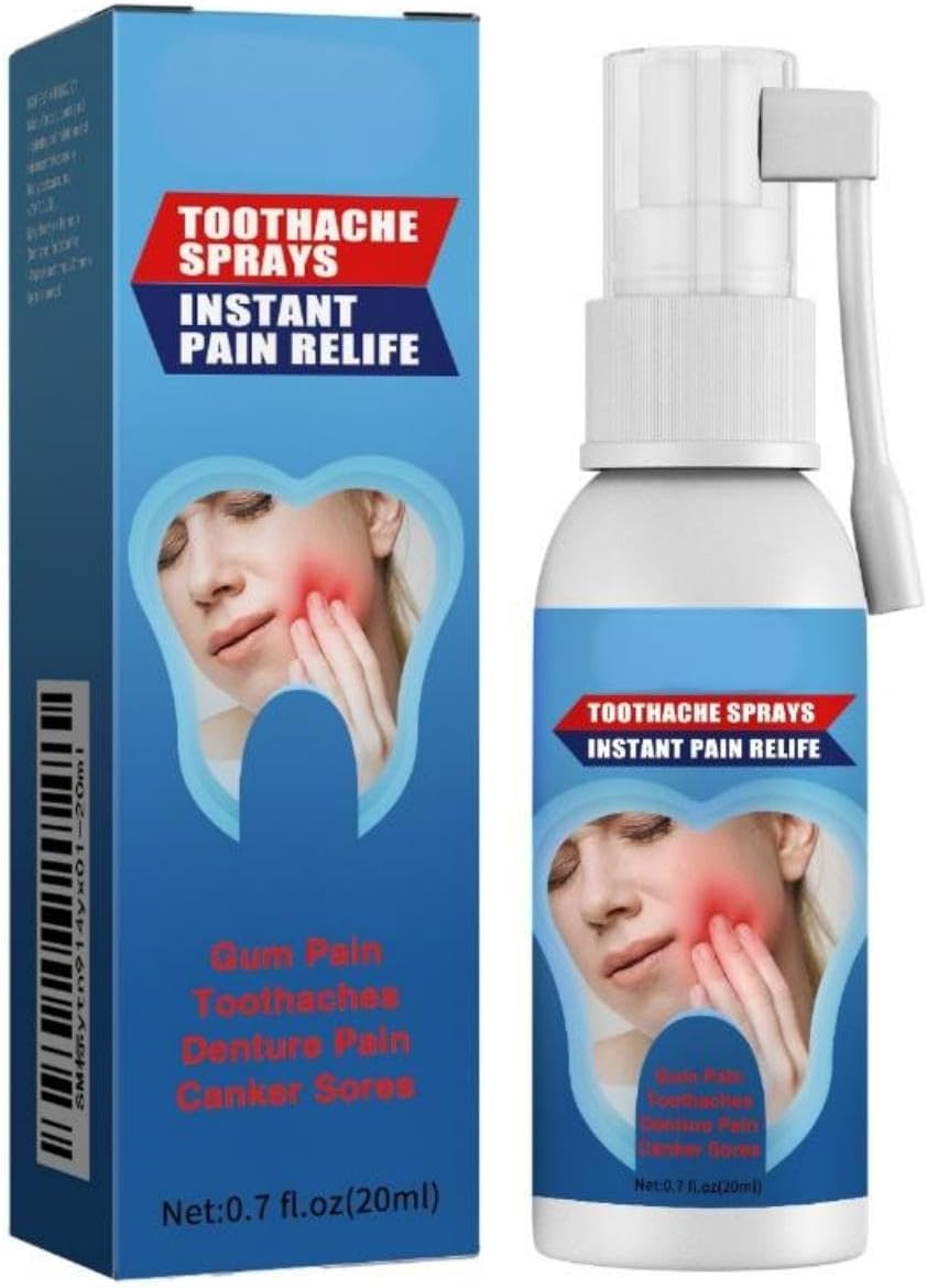 Oral Care Spray for Tooth & Gum Relief - Soothes Discomfort, Supports Healthy Gums with Peppermint Extract & Glycerin, 20ml Herbal Formula for Fresh Breath & Strong Teeth (1)