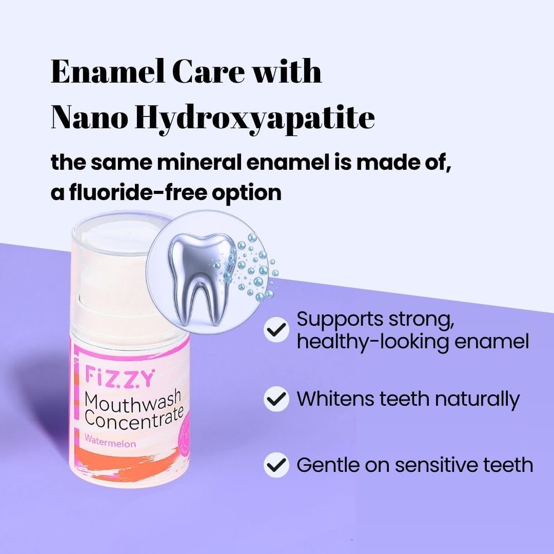 Fizzy 20X Mouthwash Concentrate, Nano Hydroxyapatite, Watermelon
