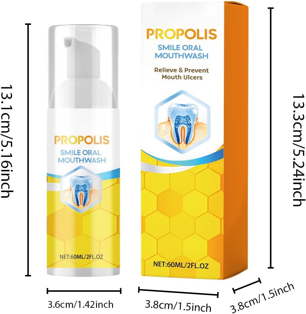 Propolis Oral Cleaning Mousse - Freshens Breath, Removes Surface Stains, Natural Daily Oral Care Mousse(2pcs)