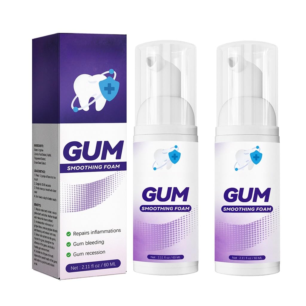Gum Care Foam Mousse with Arginine & Licorice Extract - Oral Hygiene, Teeth Whitening & Comfort Support(2pcs)