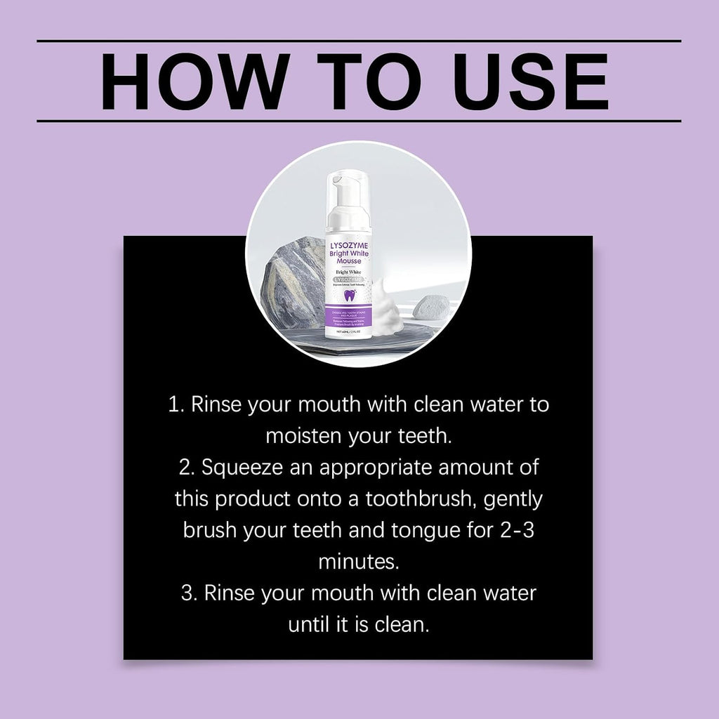 Gentle Foaming Tooth Mousse for Stronger Teeth & Natural Brightness, Refreshing Daily Oral Cleanser(1pcs)
