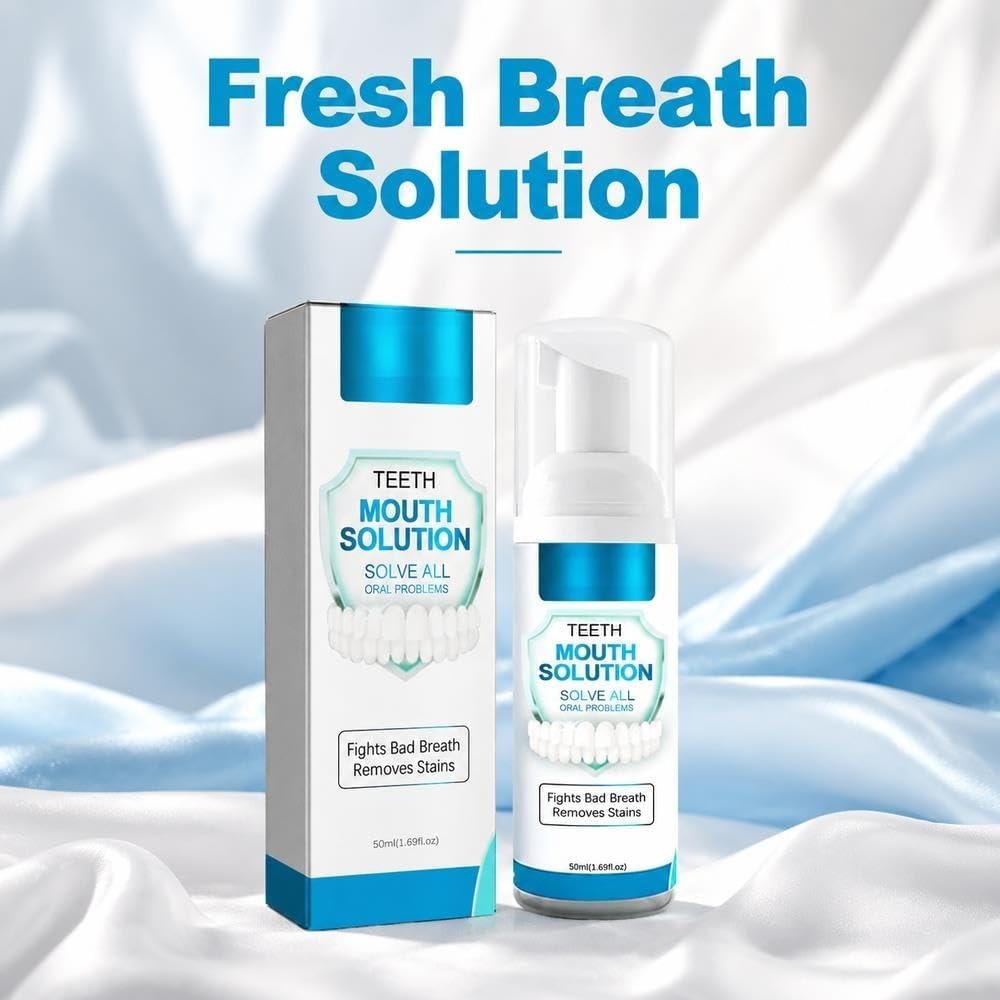 Mousse Teeth Cleaner, 50ml Pump Foam Oral Rinse