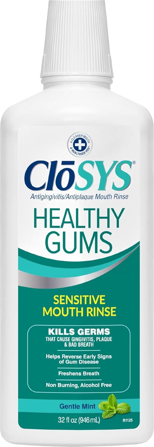 CloSYS Healthy Gums Mouthwash 32 Fl Oz, Anti-Gingivitis Mouthwash
