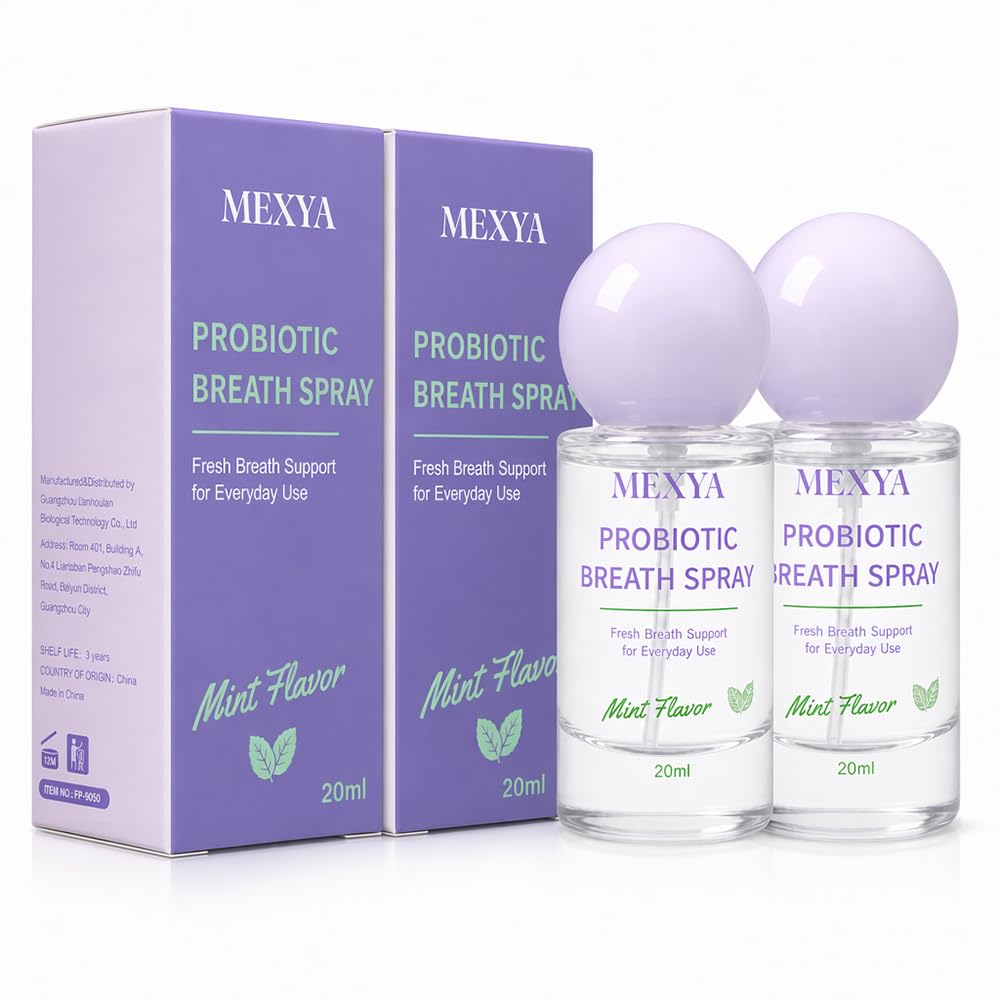 Probiotic Breath Spray for Bad Breath, 2-Pack, Alcohol-Free
