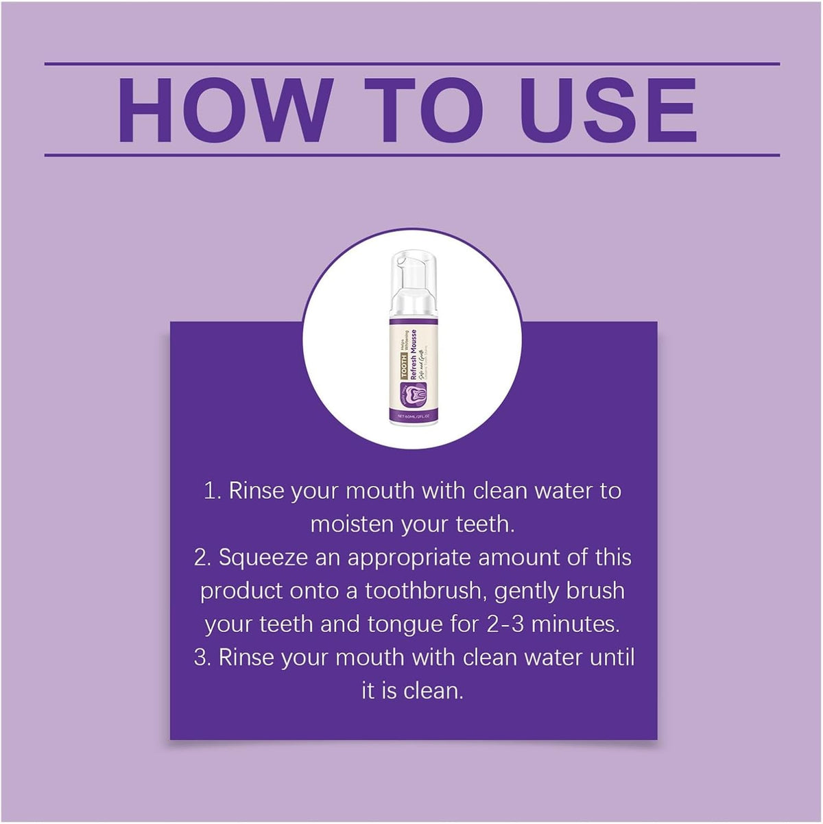 60ml Teeth Freshening Mousse Foam Oral Cleanser