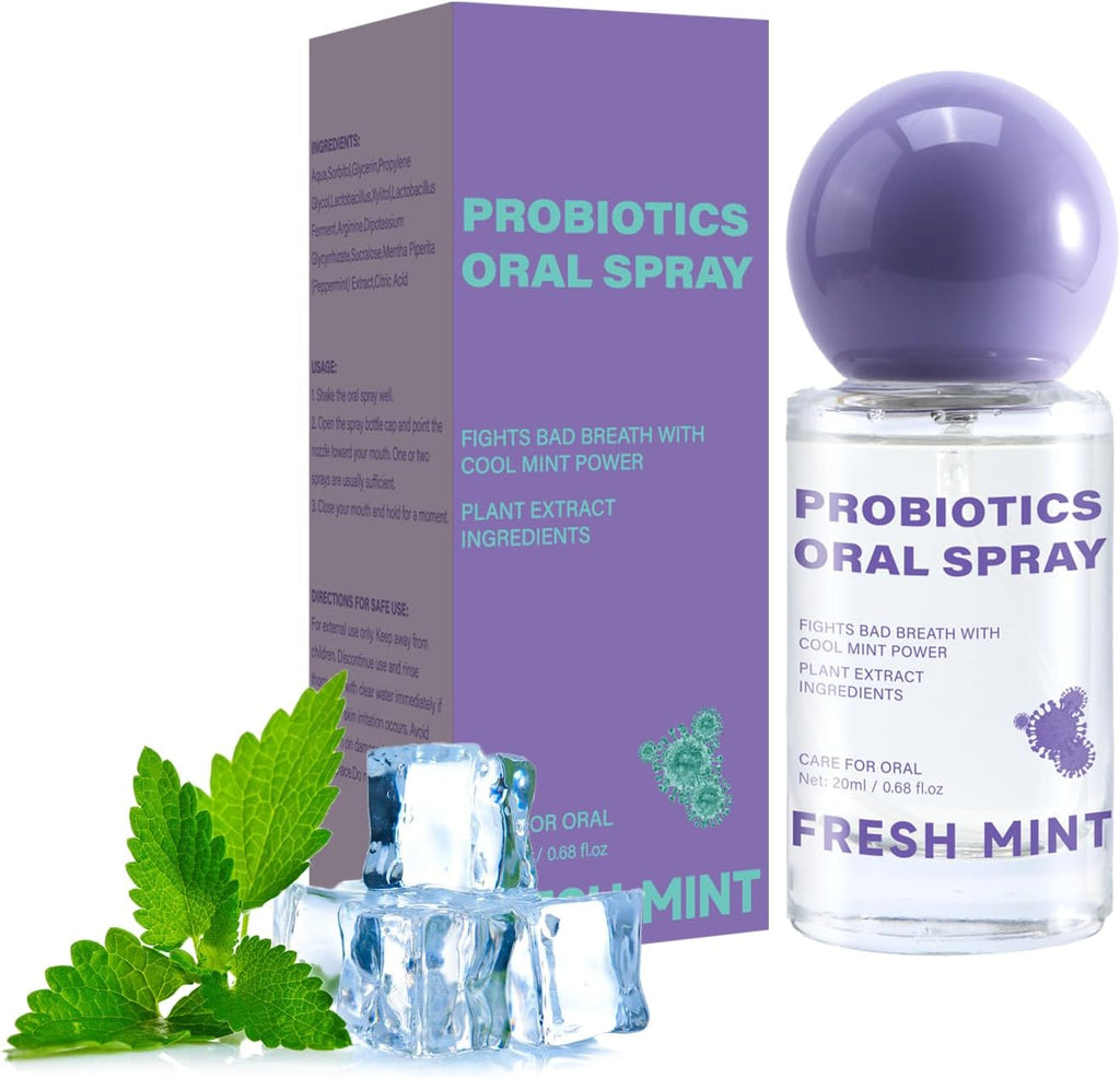 Probiotic Oral Spray for Long-Lasting Freshness, Oral Spray with Probiotics for Breath Care, Gentle, Convenient Travel-Sized Breath, 20ml/0.68oz