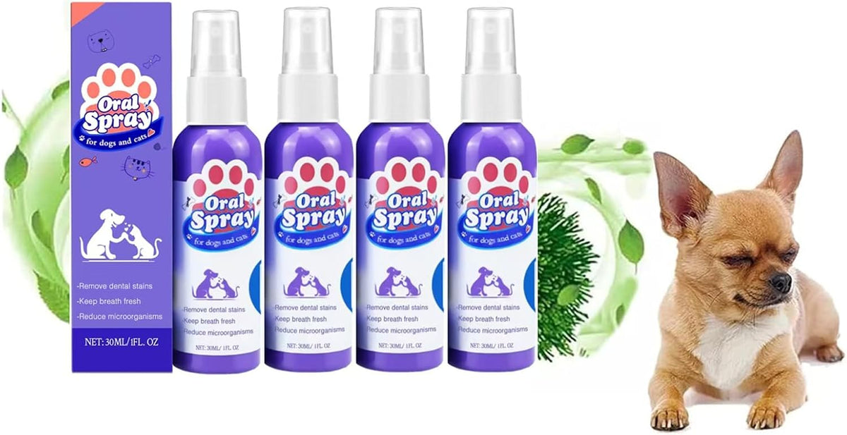 Petry Oral Spray for Dogs - Petry Teeth Cleaning Spray for Dogs and Cats, Pet Breath Freshener Spray Care Cleaner, Oral Spray for Pets, Dog Dental Spray Reduces Plaque & Tartar Buildup (2pcs)
