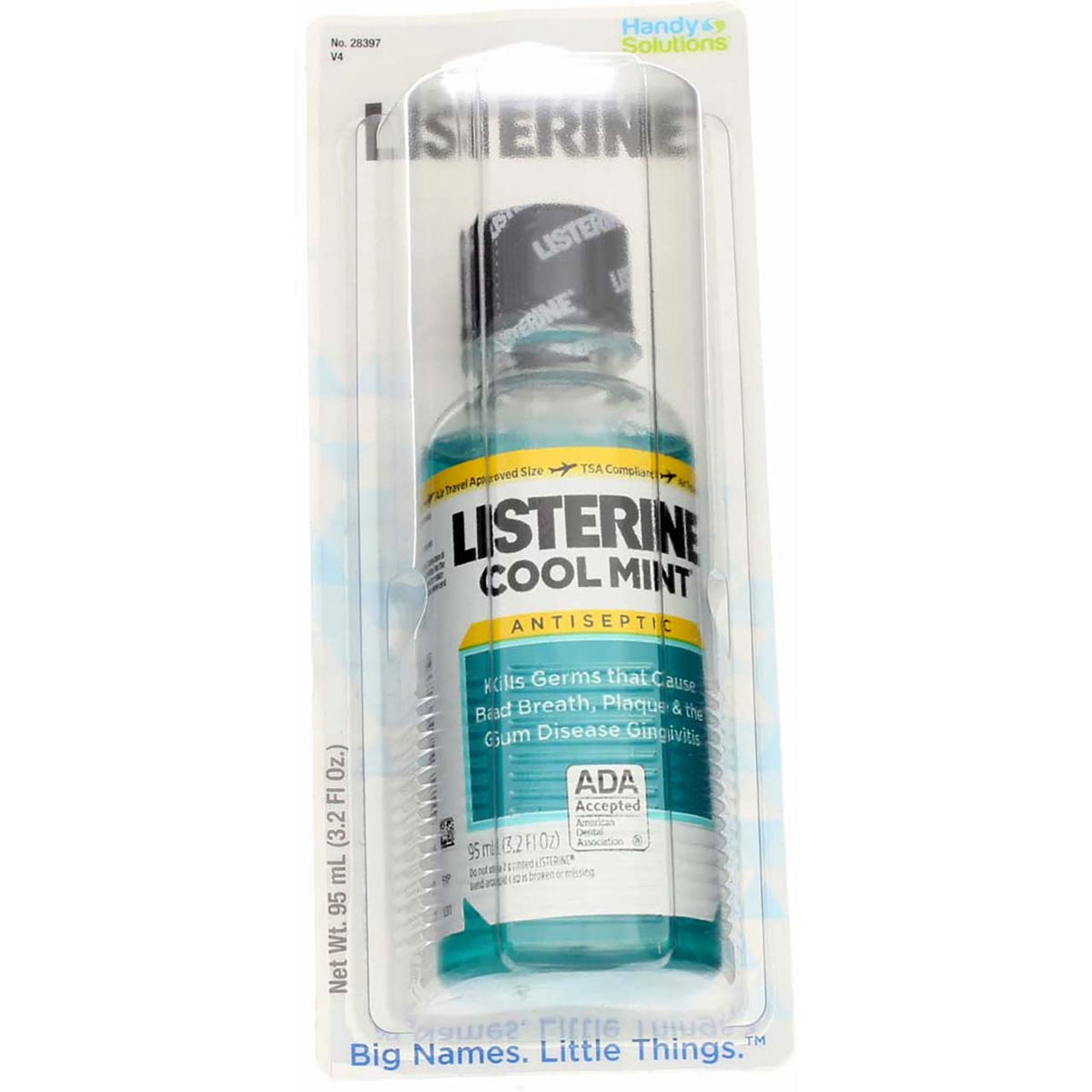 Listerine Cool Mint Antiseptic Mouthwash for Bad Breath, Travel Size 3.2 oz - Pack of 12