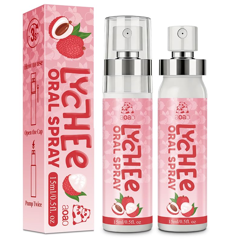 Oral Spray for Bad Breath & Dry Mouth, Sugar Free Lychee & Blueberry Flavor
