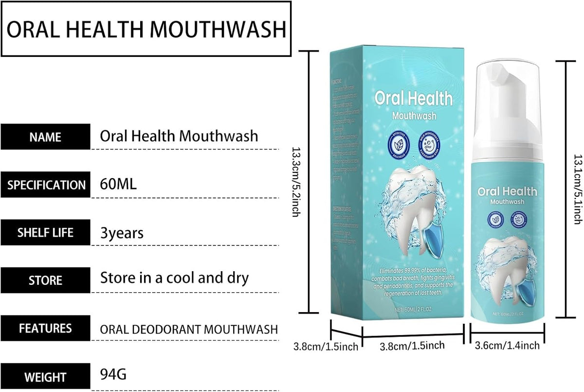 Tooth Cleaning Mousse with Chamomile & Propolis, Minty Fresh Daily Oral Care for Teeth Whitening, Surface Stain Cleansing & Long Lasting Fresh Breath(1pcs)
