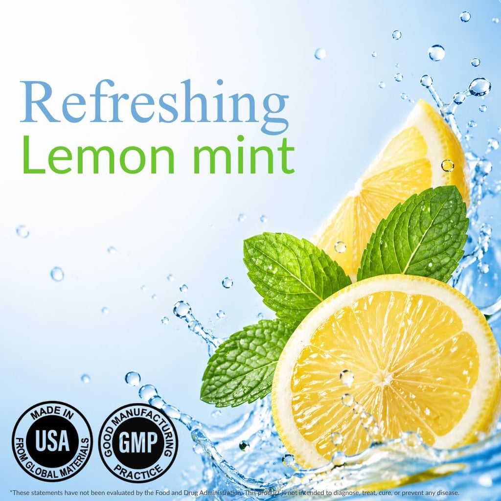 StellaLife Wellness Herbal Mouthwash – Natural Hydrating Alcohol-Free Oral Solution for Halitosis/Bad Breath Relief (Not Vega Rinse) Lemon Mint