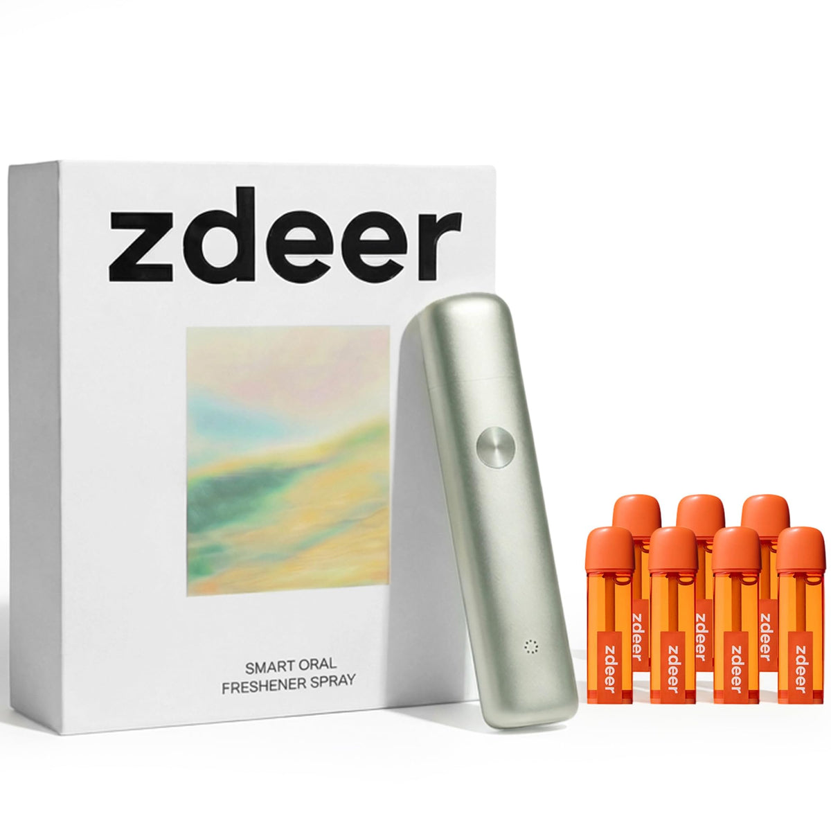 ZDEER PW13 Electric Cool Breath Spray, Probiotic Mouth Spray, Oral Spray Alcohol-Free for Fresh Breath & Dry Mouth,Rechargeable, 3 Flavor Cartridges, Travel Size, Ideal for Dating Office Daily Use