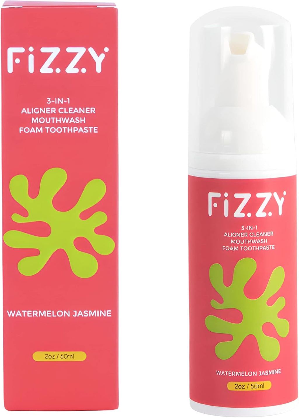 Fizzy 3-in-1 Foam Cleaner, Retainer, Aligner & Denture, Watermelon Jasmine