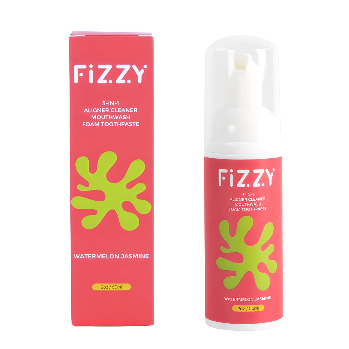 Fizzy 3-in-1 Foam Cleaner, Retainer, Aligner & Denture, Watermelon Jasmine