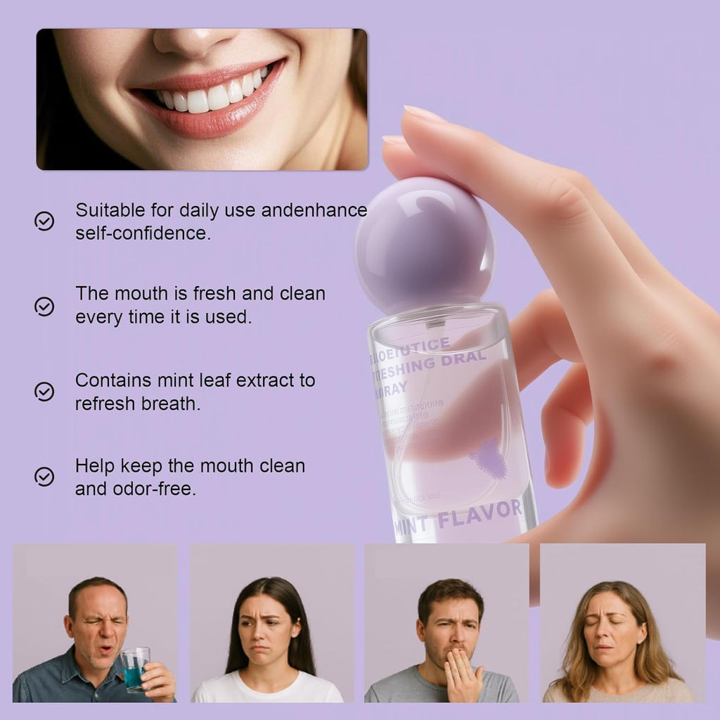 Probiotic Oral Spray for Long-Lasting Freshness, Oral Spray with Probiotics for Breath Care, Gentle, Convenient Travel-Sized Breath, 20ml/0.68oz