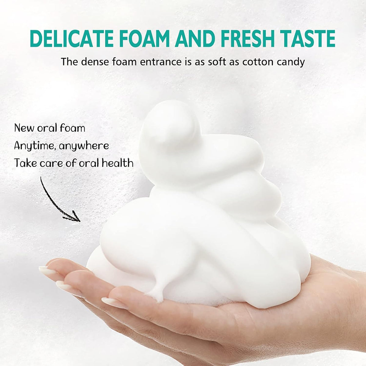 2PCS Foam Toothpaste, Whitening Baking Soda Toothpaste, Ultra-fine Mousse Foam Deeply Cleaning Gums, for Great Oral Care & Whitening Result Blueberry and Mint