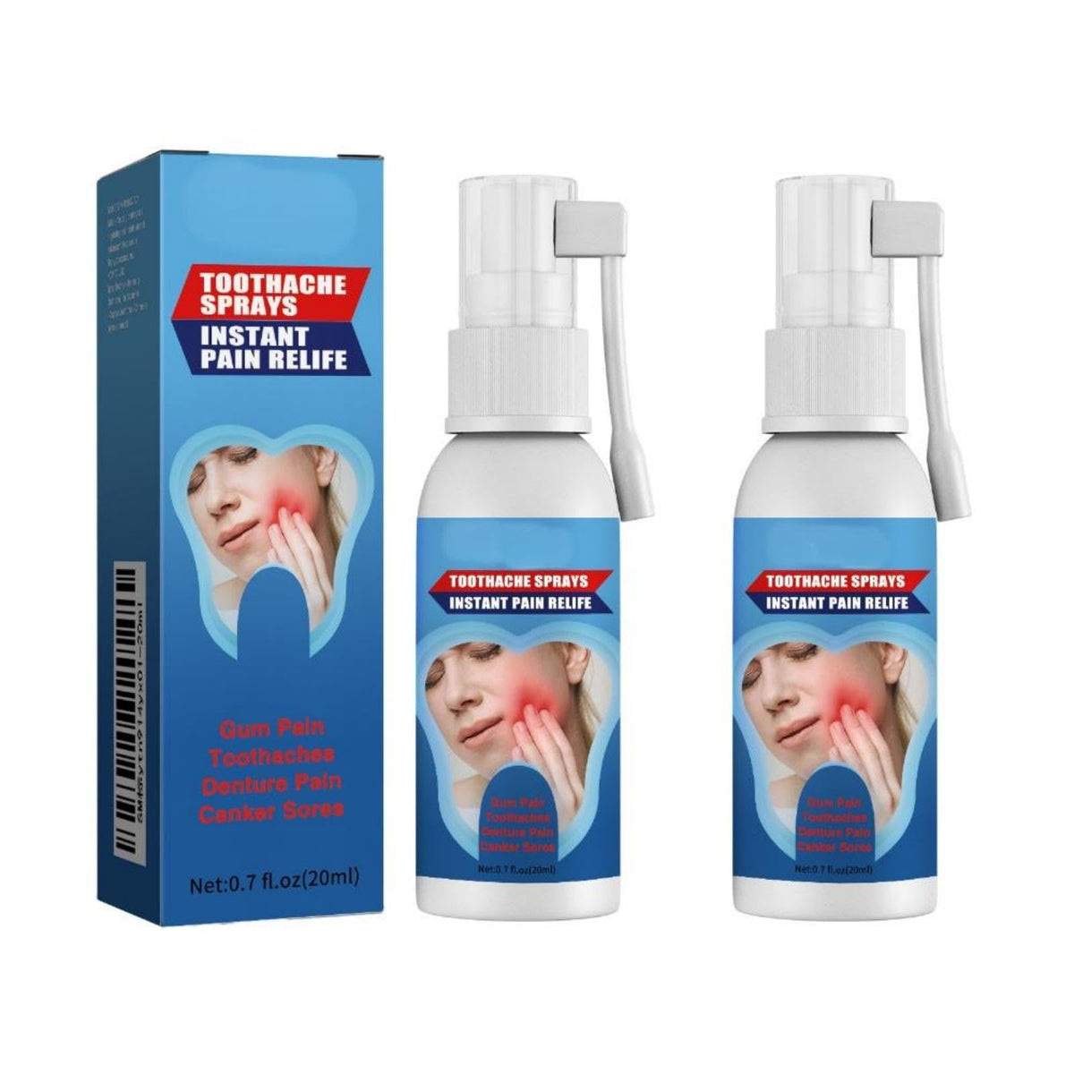 Oral Care Spray for Tooth & Gum Relief - Soothes Discomfort, Supports Healthy Gums with Peppermint Extract & Glycerin, 20ml Herbal Formula for Fresh Breath & Strong Teeth (1)