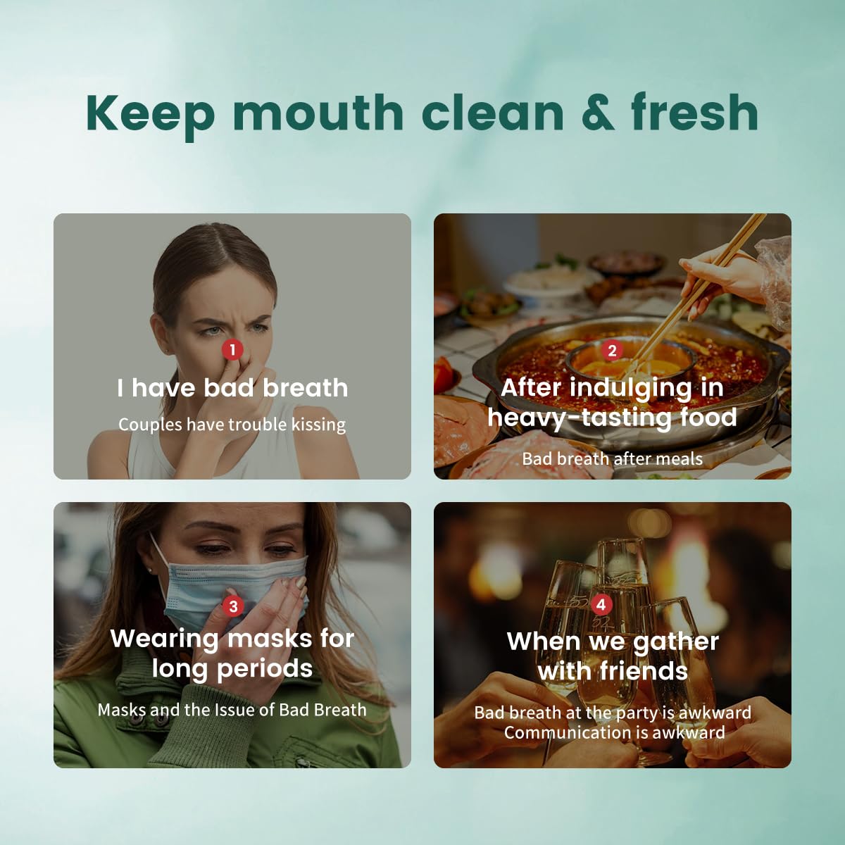 Venrock Double Enzyme Oral Spray Long-Lasting Freshness, Alcohol-Free Oral Spray for Breath Care, Jasmine Dragon Well Tea Flavor, Travel-Sized Breath Spray with Papain & Lysozyme, 30ml/1.01 Fl Oz