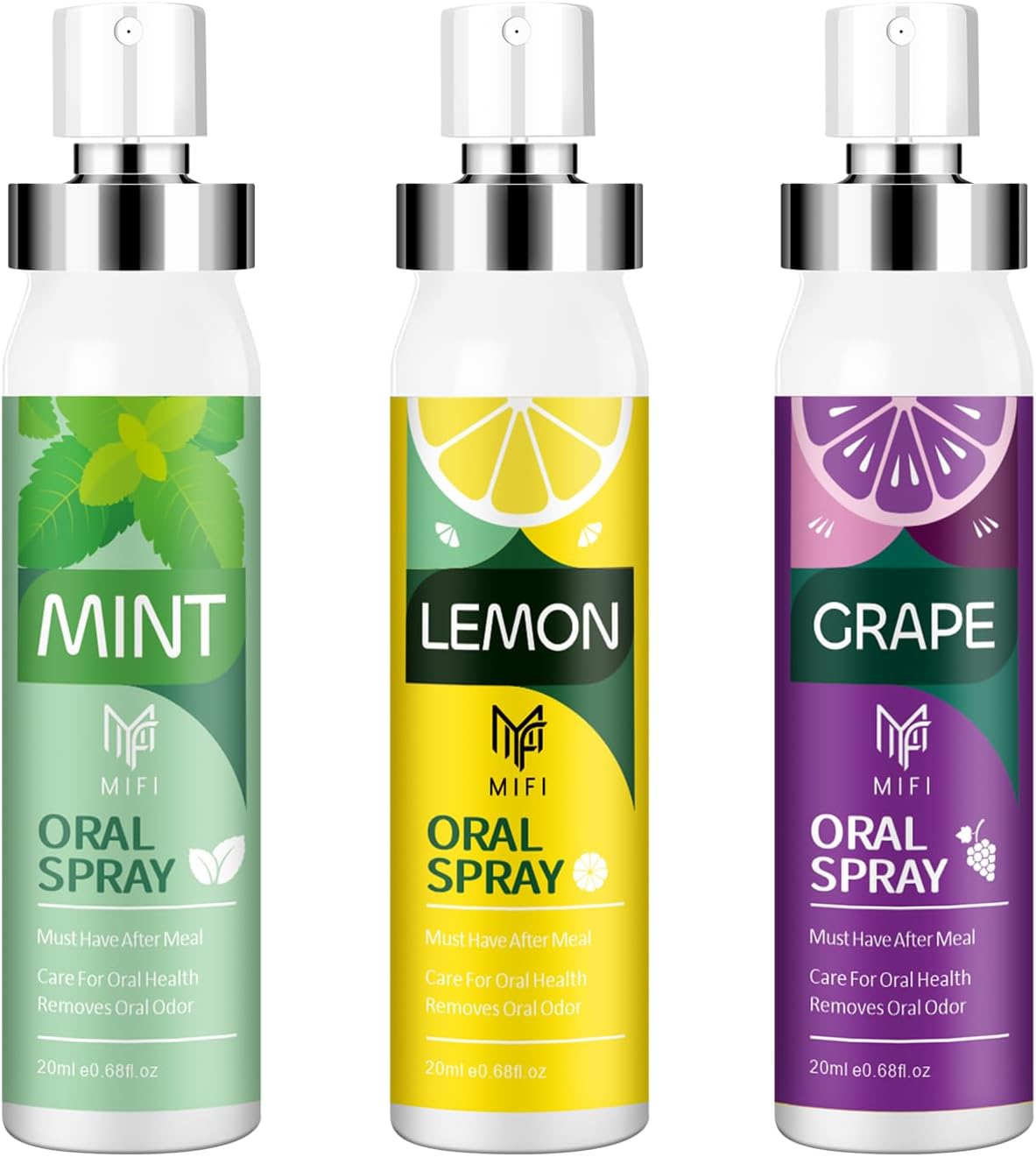 PEGO Adult Oral Freshness Spray, Fruit-Flavored, Sugar-Free,Dry Mouth Spray,Removes Oral Odor,Fights Bad Breath, Oral Care Spray,Long-Lasting Fresh Breath, (Mint+Grape+Lemon)