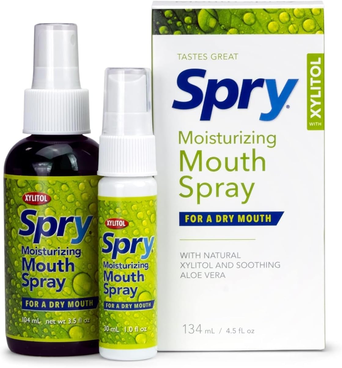 Spry Natural Xylitol All Day Dry Mouth Spray, 4.5 fl.oz (Pack of 1)