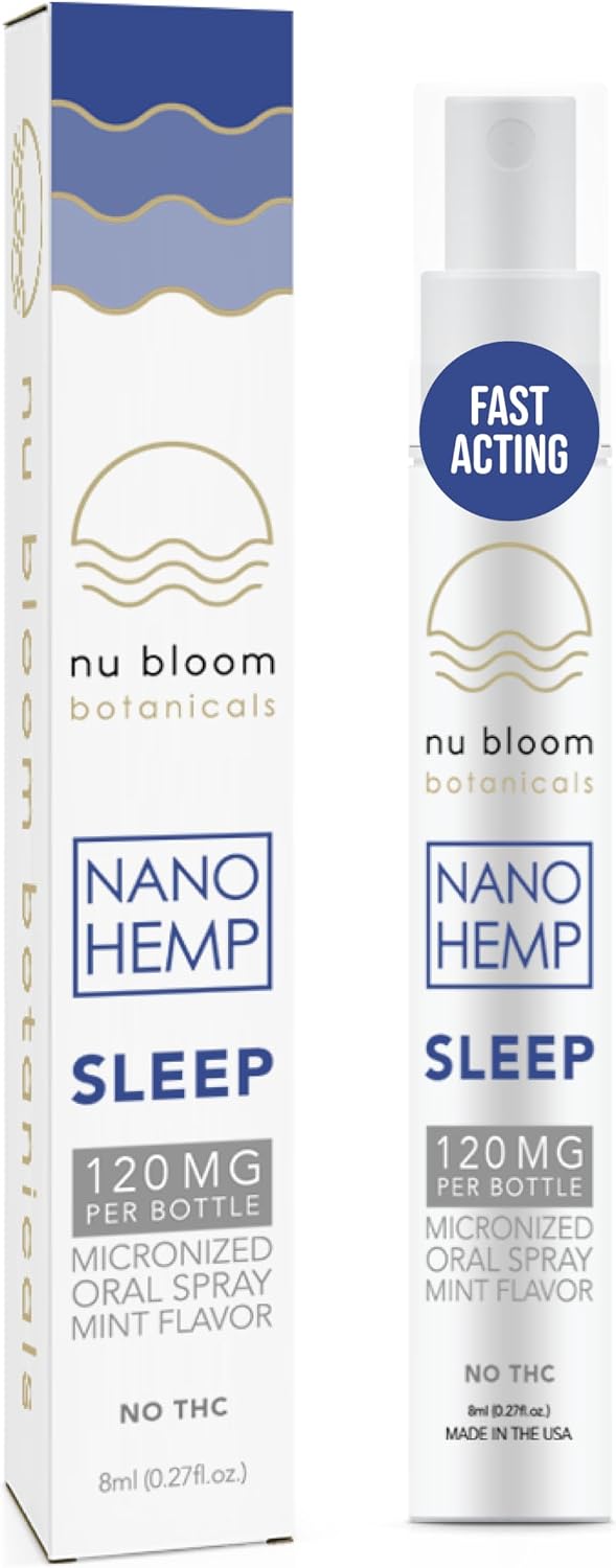 Nu Bloom Sleep Spray for Adults, Fast-Acting Melatonin Oral Spray, 8 mL