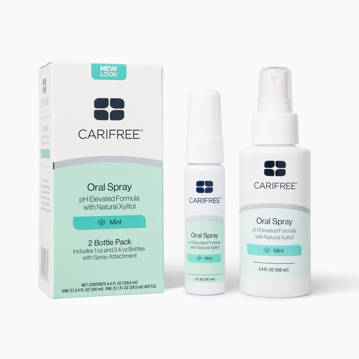CariFree Dry Mouth Spray, Grape, 35% Xylitol, Alcohol-Free, 1 oz + 3.4 oz