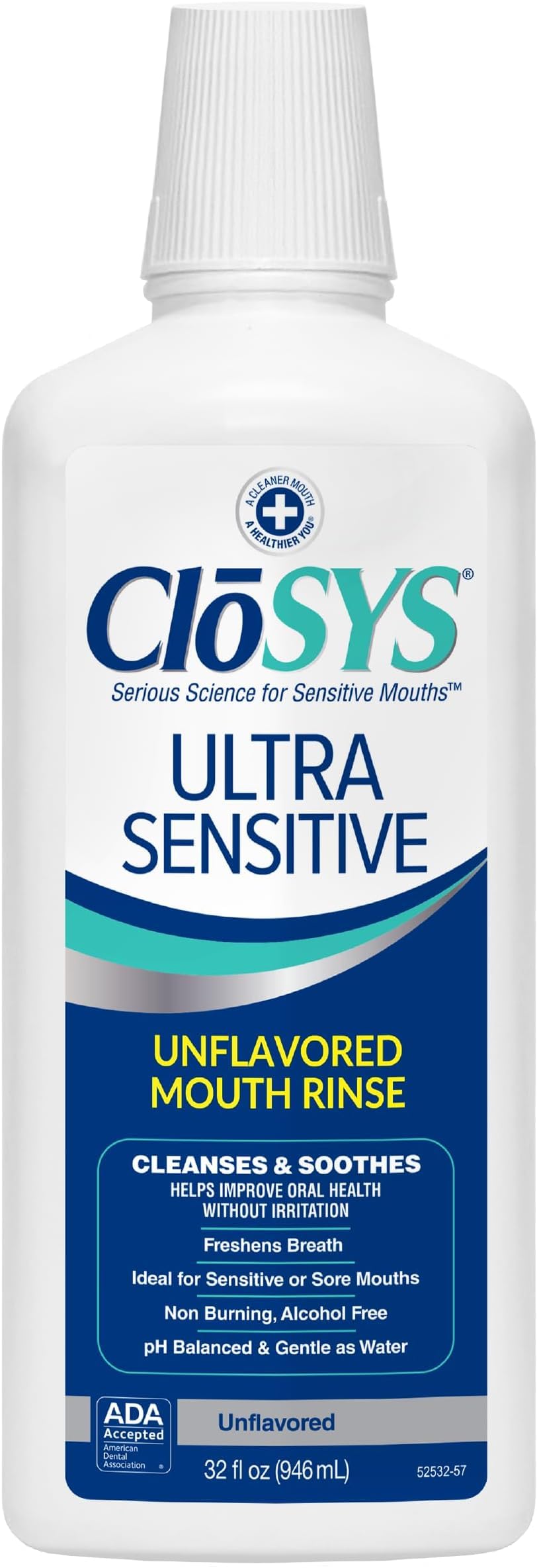 CloSYS Ultra Sensitive Mouthwash, 32 Oz, 3 Pack, Alcohol Free Mouthwash