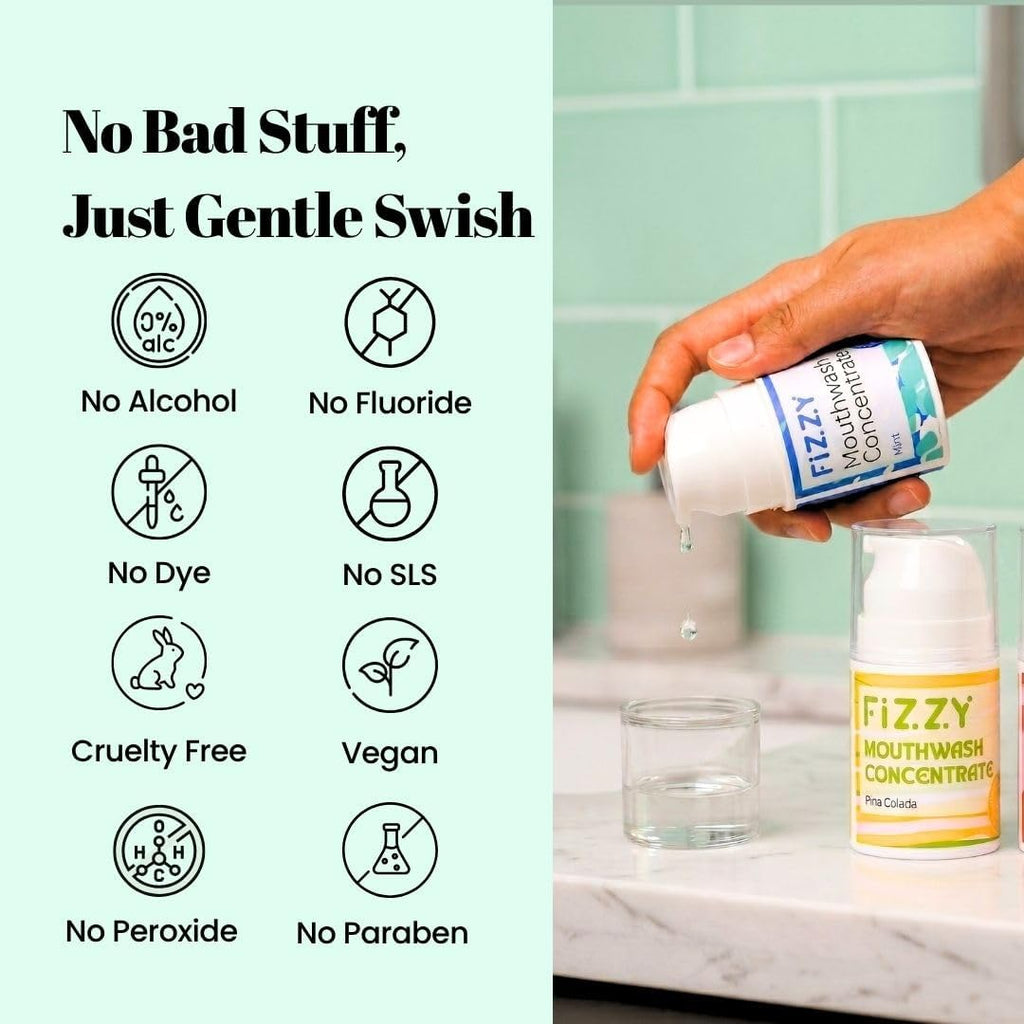 Fizzy 20X Mouthwash Concentrate, Nano Hydroxyapatite, Watermelon