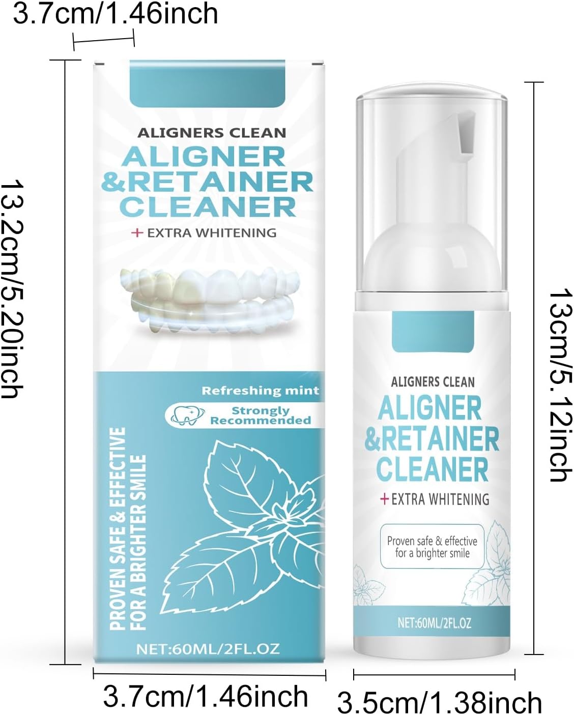 Refreshing Mint Oral Cleansing Mousse - Gentle Teeth & Mouth Freshener Infused with Glycerin for Daily Oral Care(1pcs)