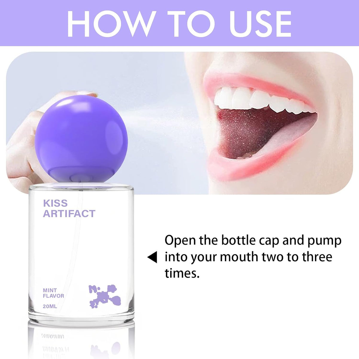 2 Pcs Probiotic Oral Spray for Long-Lasting Freshness, Alcohol-Free Oral Spray with Probiotics for Breath Care, Promotes Oral Health, Convenient Travel-Sized Breath - (20 ml / 0.68 oz)