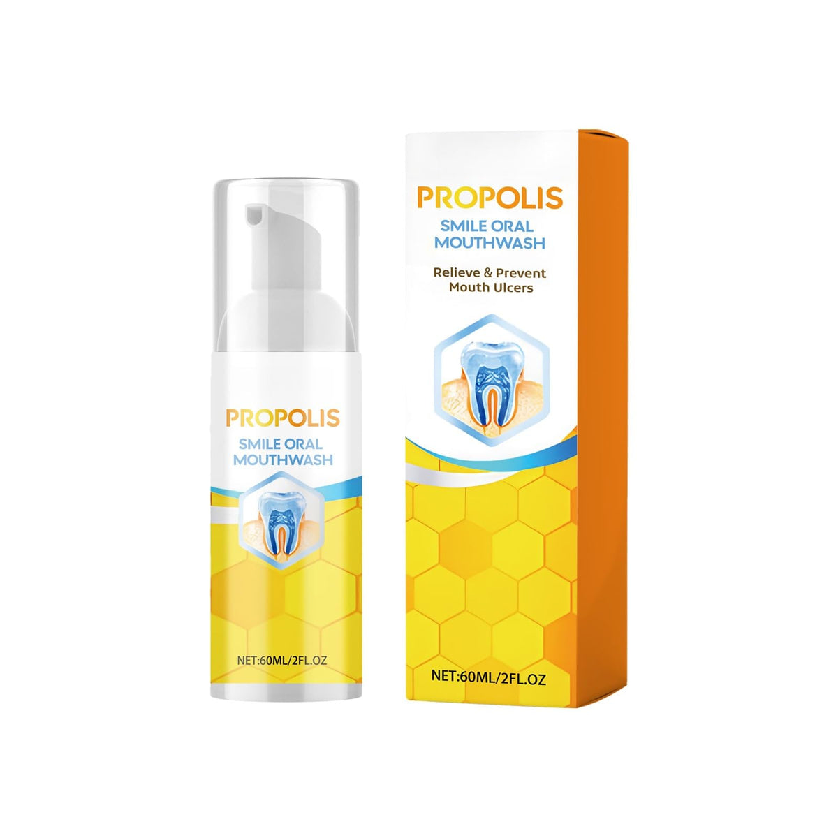 Propolis Oral Cleaning Mousse - Freshens Breath, Removes Surface Stains, Natural Daily Oral Care Mousse(2pcs)
